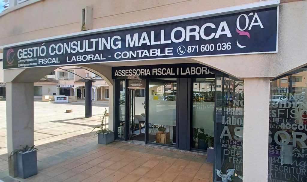 Vista de la entrada a las oficinas de Gestió Consulting Mallorca.